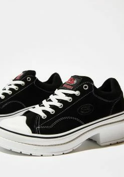 Skechers Black Softy Heartbeats Sneakers