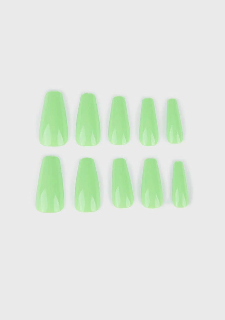 Best deal π I Scream Nails Fluro Green Coffin Shaped False Nails Press On Nails π 3 I Scream Nails Fluro Green Coffin Shaped False Nails Press On Nails