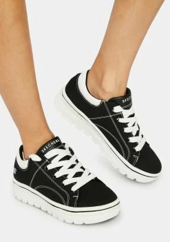 Skechers Black Street Cleans Bring It Back Sneakers