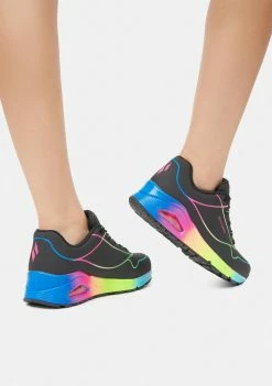Skechers Black Pop Of Sunshine Uno Sneakers