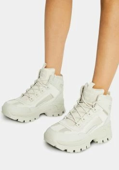Skechers Boots & Booties White Street Blox Block Gawkers Sneakers