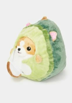 Squishable Other Shit Corgi In Avocado 7" Stuffed Toy