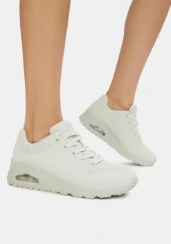 Skechers Off White Stand On Air Uno Sneakers