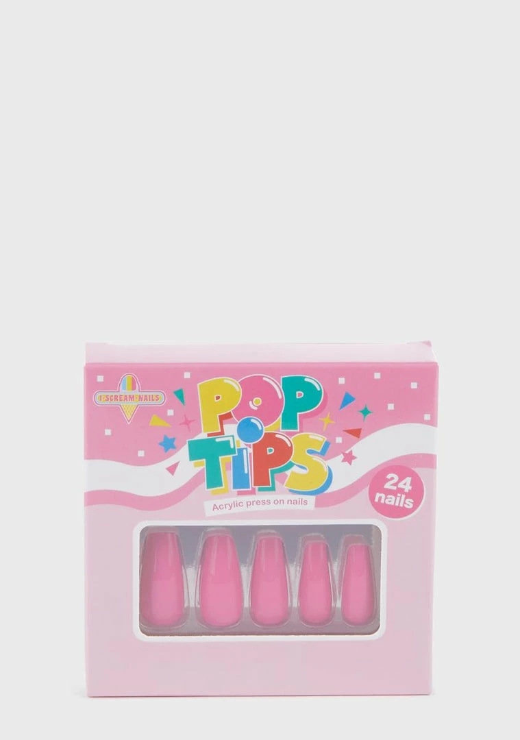 Cheap ✨ I Scream Nails Pinker Than Pink Coffin Shaped False Nails Press On Nails ✔️ 4 I Scream Nails Pinker Than Pink Coffin Shaped False Nails Press On Nails
