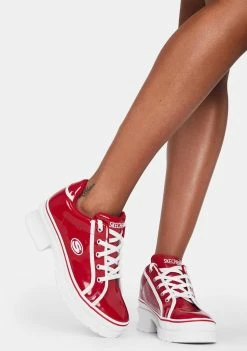 Skechers Red Heartbeat Loud Sneakers