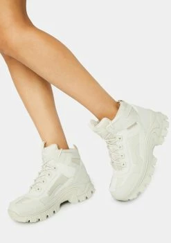 Skechers Boots & Booties White Street Blox Block Gawkers Sneakers