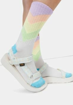 Teva White Multi Midform Fray Sandals