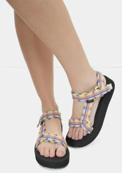 Teva Black Multi Midform Fray Sandals