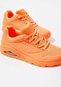 Skechers Orange Stand On Air Uno Sneakers