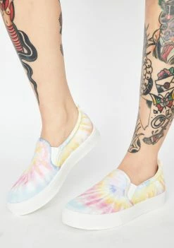 Skechers White Poppy Hippie Hype Slip On Sneakers