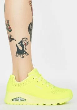 Skechers Yellow Neon Nights Uno Sneakers