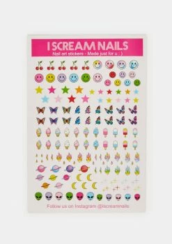 I Scream Nails Nail Art Stickers