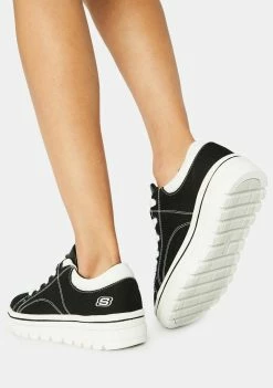 Skechers Black Street Cleans Bring It Back Sneakers
