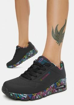 Skechers X JGoldcrown Black Loving Love Uno Sneakers