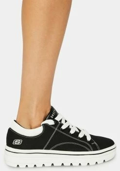 Skechers Black Street Cleans Bring It Back Sneakers