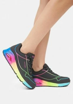 Skechers Black Pop Of Sunshine Uno Sneakers