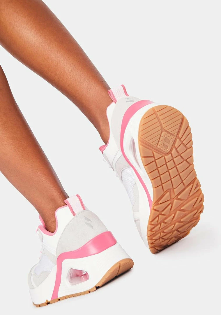 Discount π€© Skechers White Big Steps Uno Hi π Sneakers π 6 Skechers White Big Steps Uno Hi Sneakers