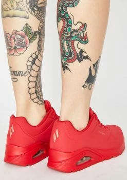 New 𧨠Skechers Red Stand On Air Uno π Sneakers π 9 Skechers Red Stand On Air Uno Sneakers