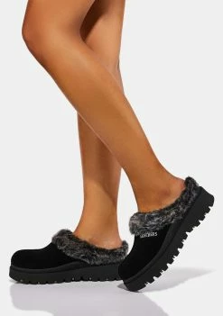 Skechers Black Shindigs Fortress Clogs