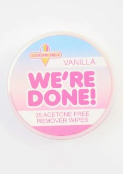 I Scream Nails We're Done! Vanilla Remover Wipes