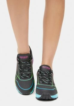 Skechers Black Pop Of Sunshine Uno Sneakers
