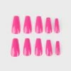 I Scream Nails Pinker Than Pink Coffin Shaped False Nails Press On Nails