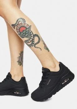 Skechers Black Stand On Air Uno Sneakers