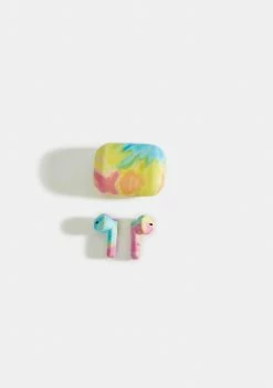 I Scream Nails Wireless Bluetooth Pastel Tie Dye Earbuds Other Shit