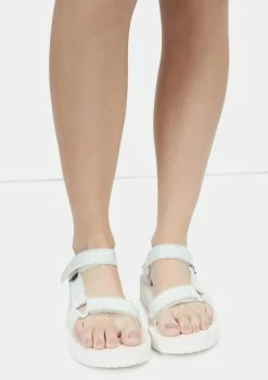 Teva White Multi Midform Fray Sandals