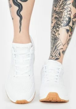 Skechers White Stand On Air Uno Sneakers