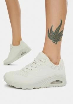 Skechers Off White Stand On Air Uno Sneakers