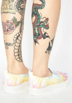 Skechers White Poppy Hippie Hype Slip On Sneakers